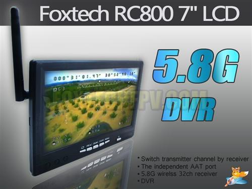 Foxtech RC800 7" LCD DVR [FT-RC800-7LCD-DVR]